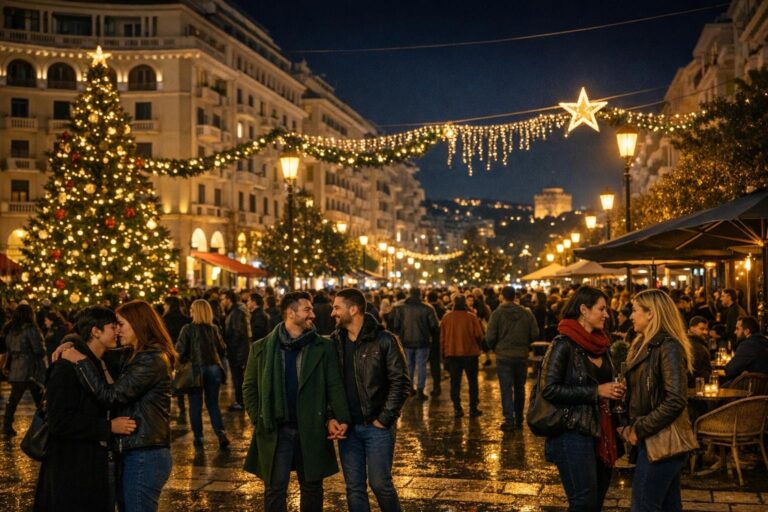 Χριστούγεννα στη Θεσσαλονίκη για queer παρέες: φώτα, βόλτες και έξοδος στο Enola